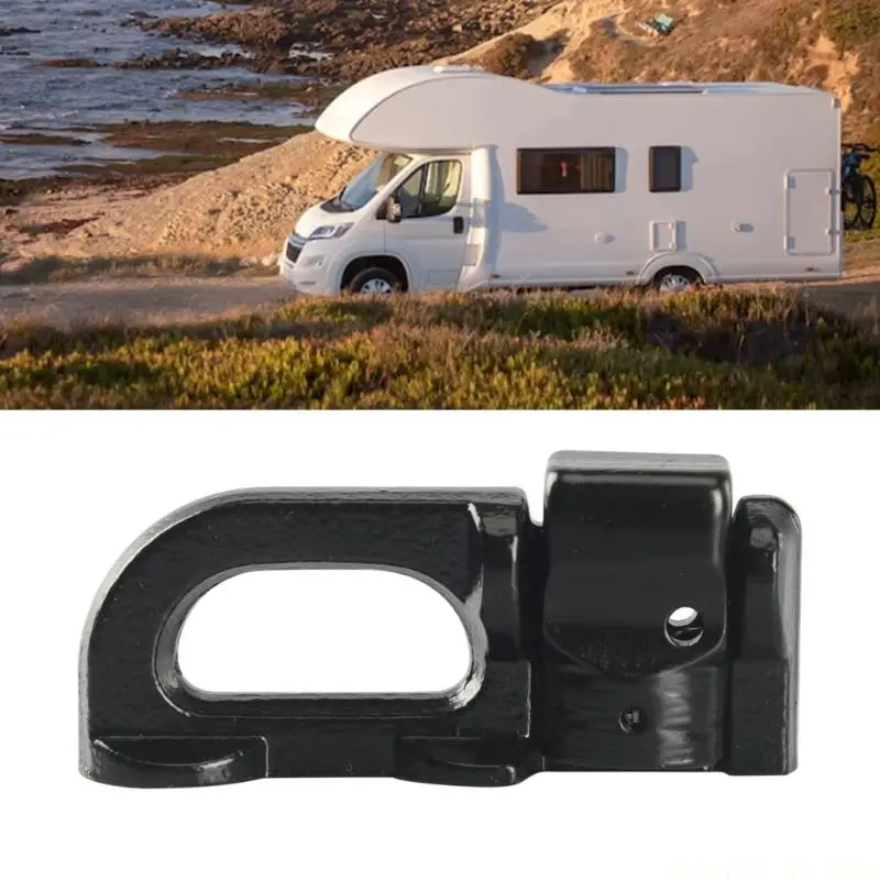 

J0MA L Track Double Fitting Black L Track Tie Down L-Track Accessories for Truck Bed,Trailer Cargo Control,Pickup