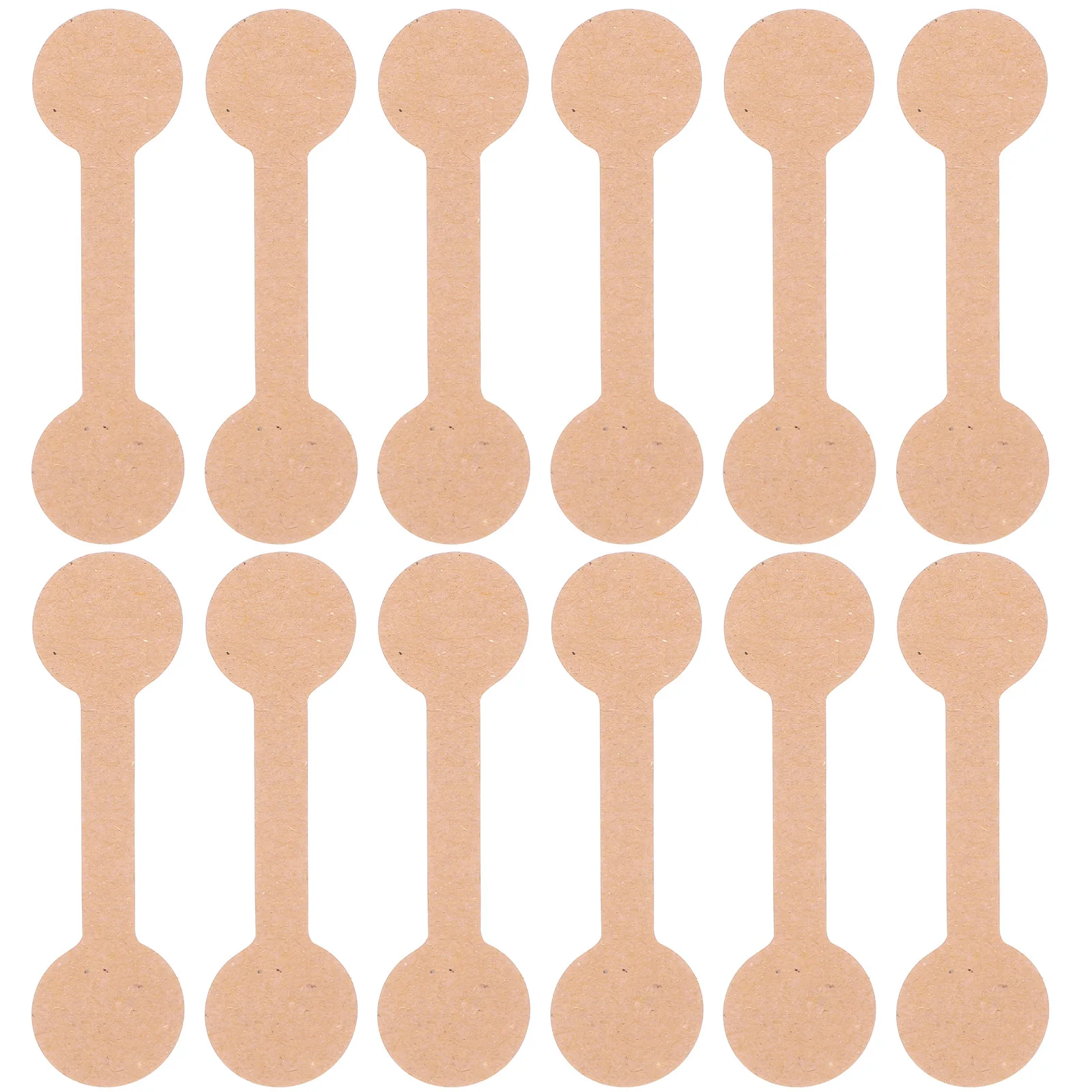 100Pcs Blank Kraft Paper Labels Adhesive Jewelry Marking Tags Pricing Display Tags for Rings Clothes Stationery