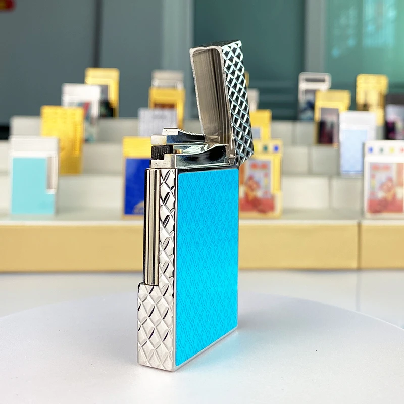 

Новая памятная серия, роскошная бутановая зажигалка с одним и двойным пламенем, плоский тон, натуральная краска для курильщика L2, серия 19033