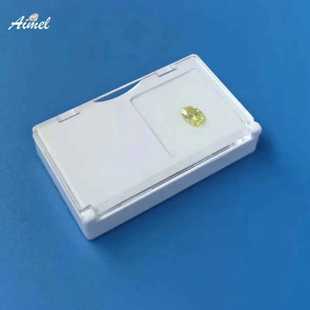 

White Loose Diamond Storage Box Gems Jewelry Display Case Stone Gemstone Organizer Exhibition Showcase Diamond Package Gift Box