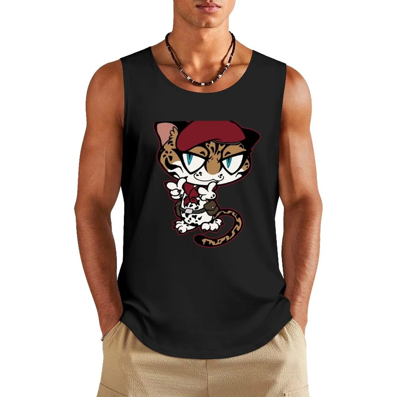 

Ocelot Tank Top bodybuilding gym t-shirts man