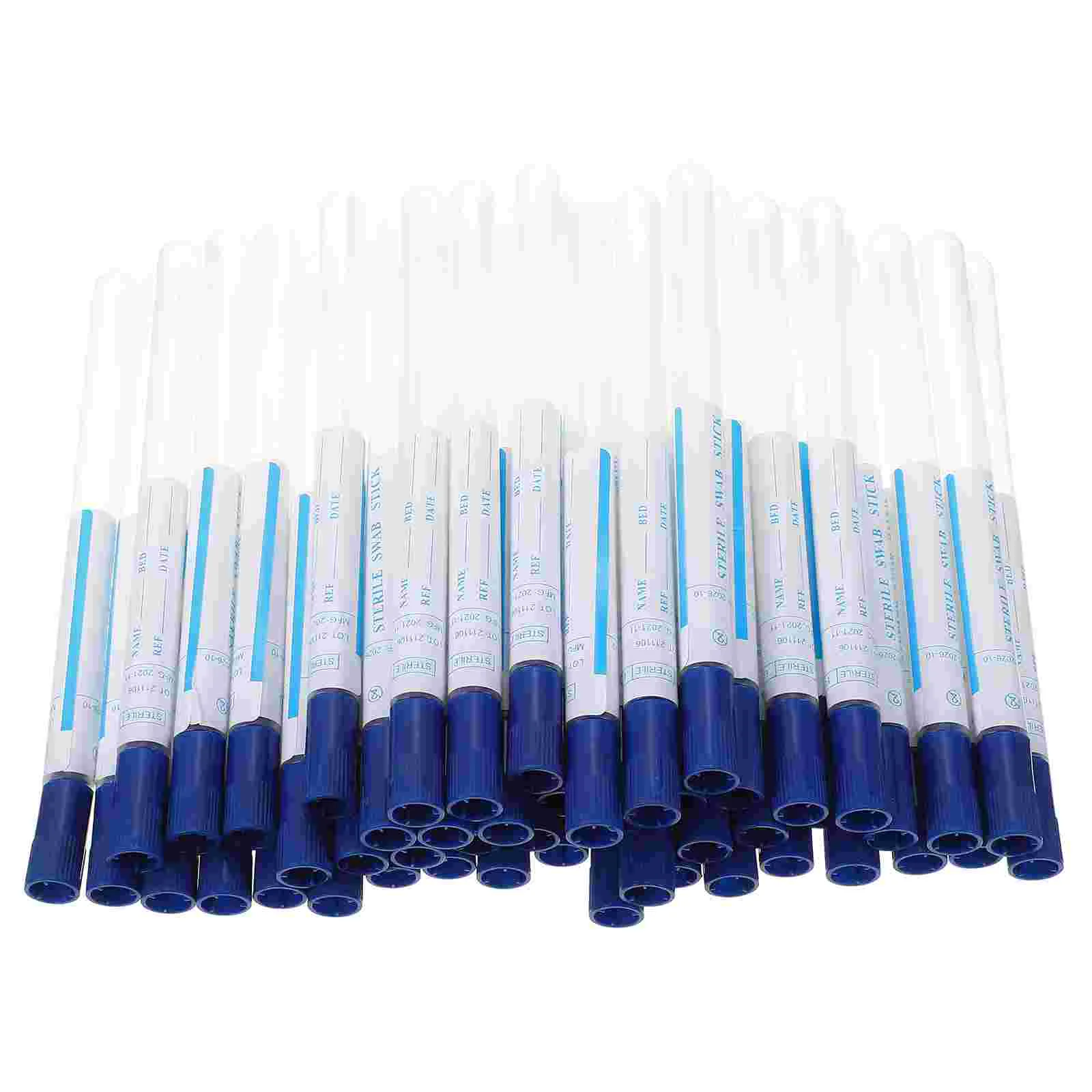 50 Sets Sterile Nasal Swabs Sampling Kit Disposable Portable Easy to Use Medical Grade Laboratory Hospital Testing for Specimen