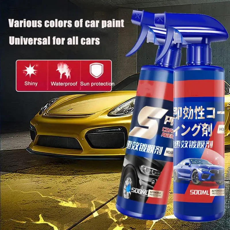 

500ml 3 In 1 Car Paint Repair Ceramic Coating Spray Quick Nano-coating Spray Wax Automotive Hydrophobic Polish Paint Cleaner