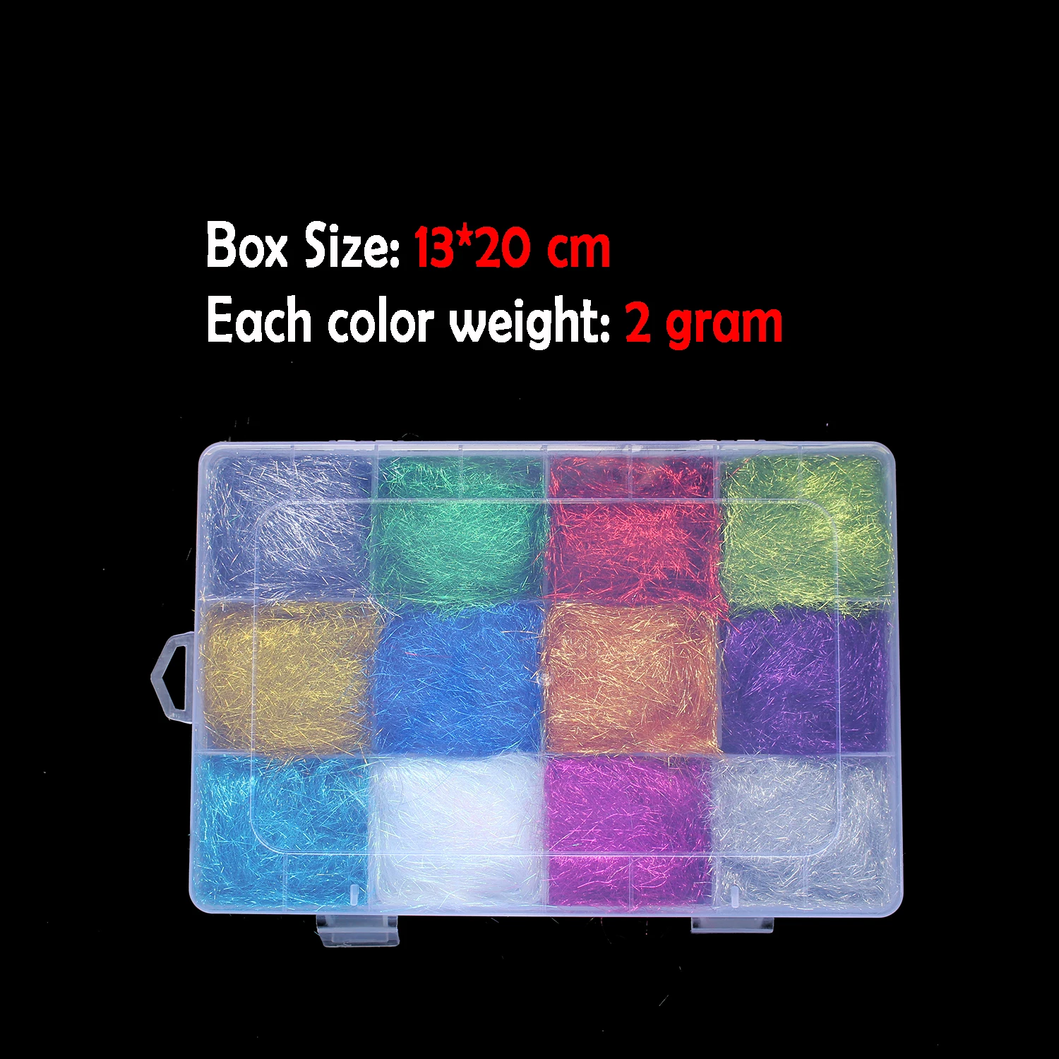 Tigofly 12 Colors ICE DUBBING Box Ice Dub Wing Body Trout Nymph Fly Fishing Tying Materials