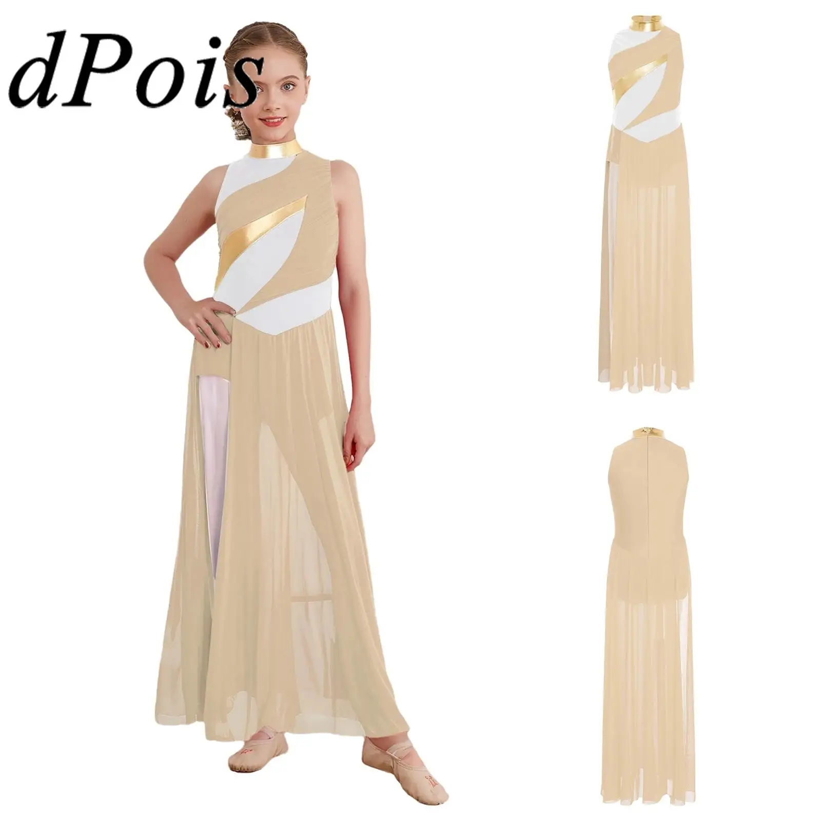 

Girls Worship Robe Praise Dress Lyrical Liturgical Dance Costumes Ballroom Celebration of Spirit Dancewear Children Choir Church