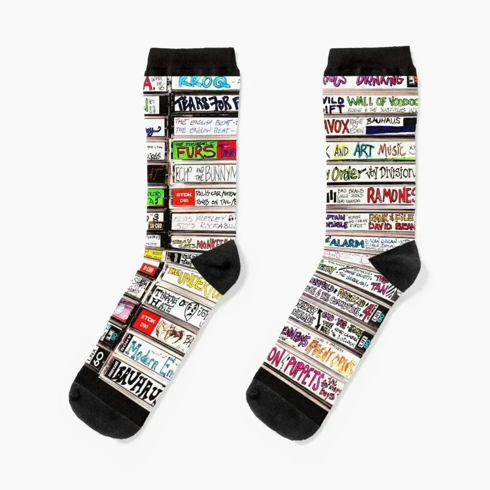 

cassette tapes Socks hockey crazy custom snow Socks For Women Men's Non-slip Hiking boots colored Socks Ladies Men's