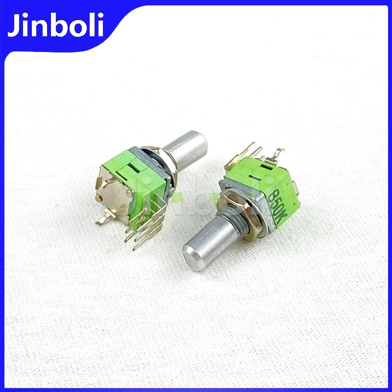 1PCS RK09 Type B50K Vertical Double Precision Potentiometer With Center Positioning Power Amplifier Audio Volume