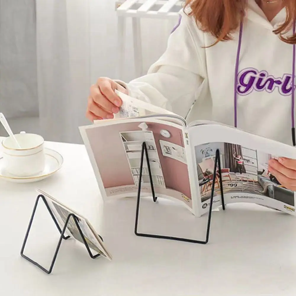 Art Geometric Mobile Phone Gifts Magazine Book Newspaper Display Holder Home Decoration Desktop Placement Stand Storage Rack