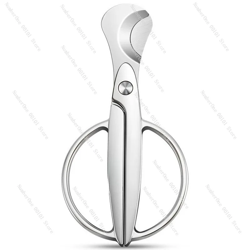 Elegant Stainless Steel Double Blade Cigar Scissors Classic Portable Handheld Long Handle Cigar Cutter Precision Sharp Shears