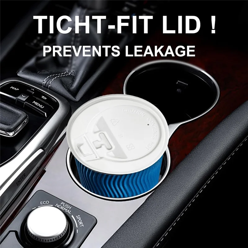 ABGE-200Pcs Count Coffee Cup Lids, 3.54Inch Disposable Plastic Lids For 10Oz, 12Oz, 16Oz, And 20Oz Paper Cups