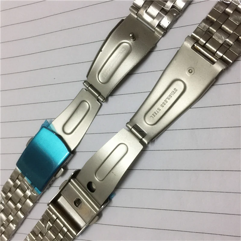 Stainless Steel Watchband Light Strap Links Bracelet 18mm 20mm 22mm Universal Wrist Band Silver Gold Belt Accessories