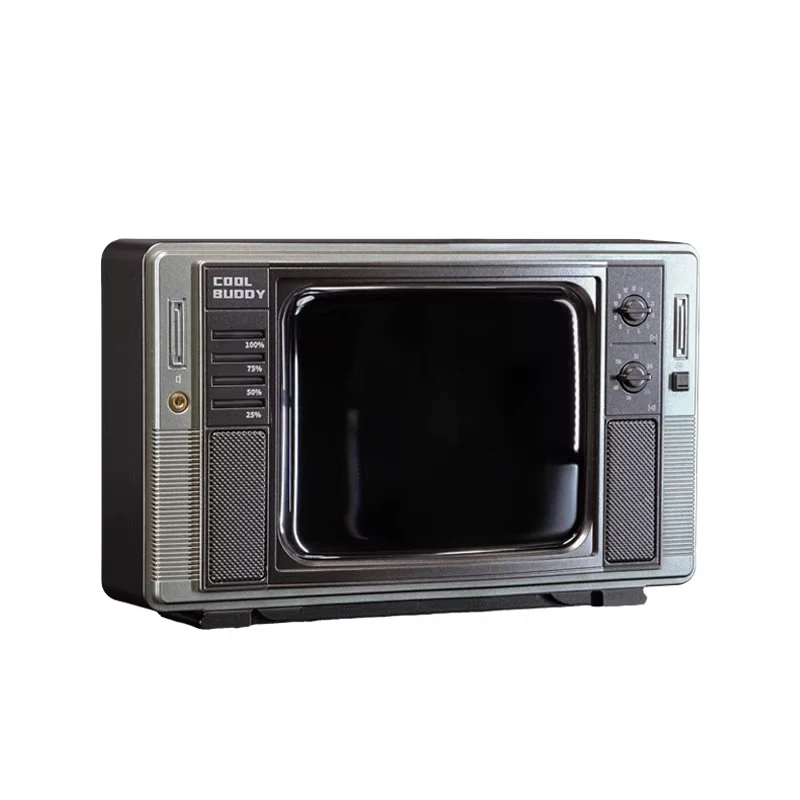 Retro TV Power Bank 10000mAh with Built-in Cable