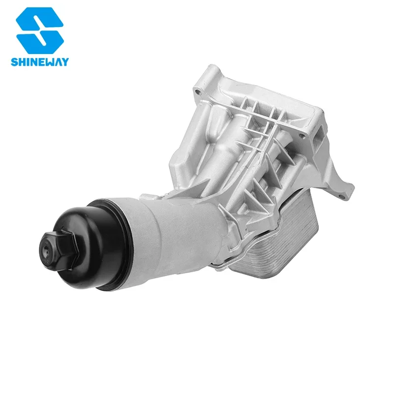 Shine Way 11428596283 With Gasket Aluminium Engine Oil Cooler Filter Housing For BMW 1 2 3 4 5 6 7 F10 F15 F20 F22 F23 F25 F26