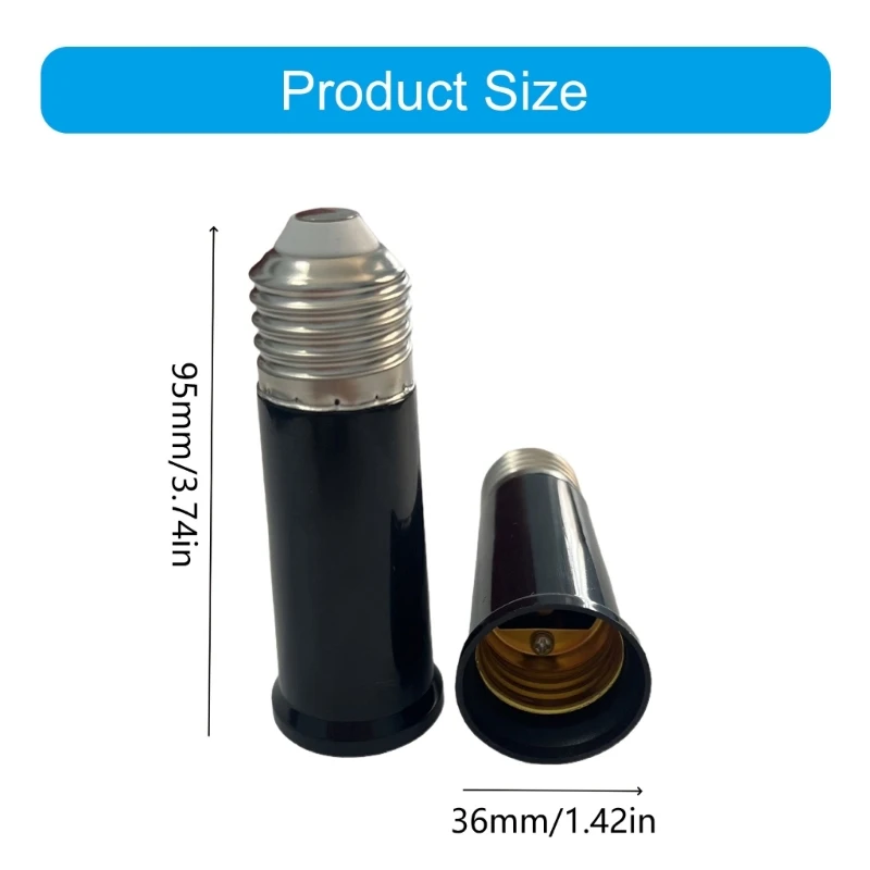 E27 Bulb Port 95mm Extended Length Plastic Building Consistent Standard Bulbs For Telecommute Use M4YD