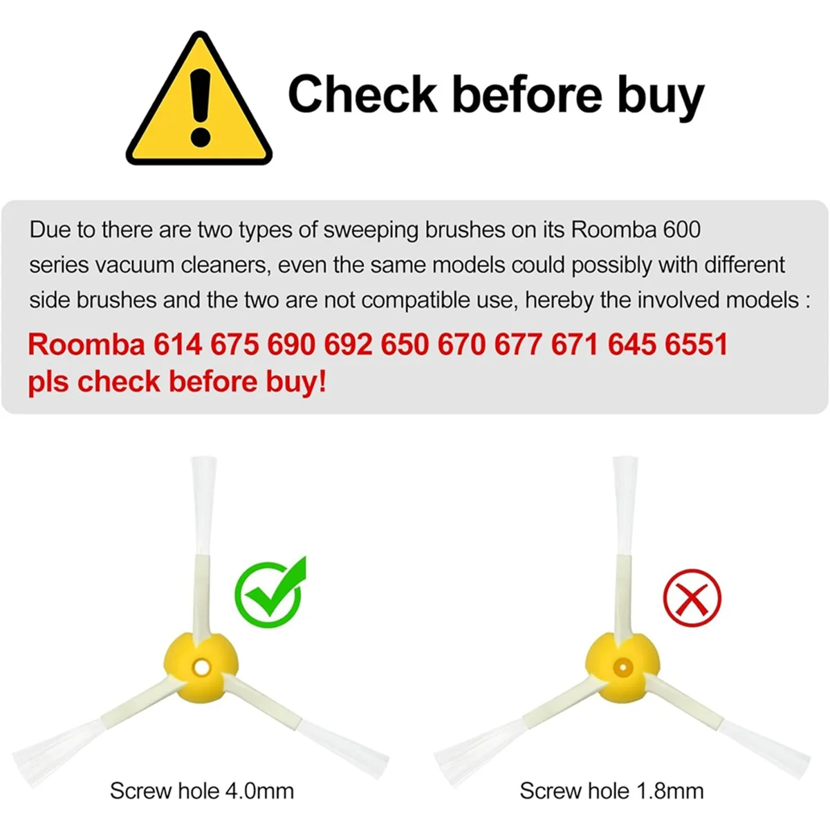 交換部品ロボット掃除機フィルターエッジスイープブラシ,600シリーズ,675, 690, 692, 694, 610, 670