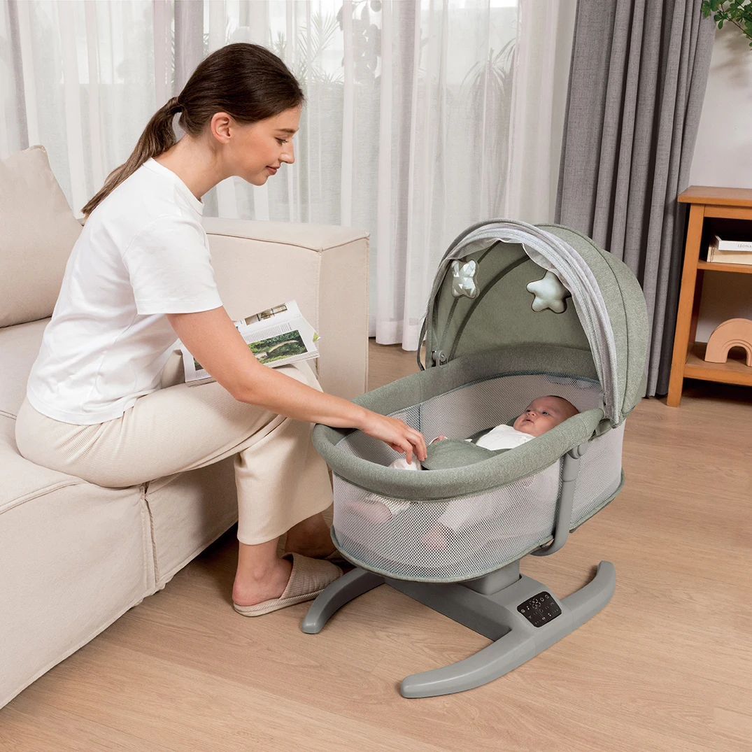 Remote control comfortable rocking balance bed newborn luxury cradle baby electric rocking chair