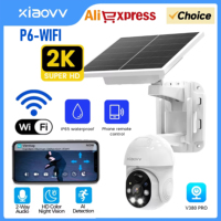 XIAOVV 4K 8MP solar camera outdoor wireless 4G pan tilt dual lens security automatic tracking closed-circuit television camera