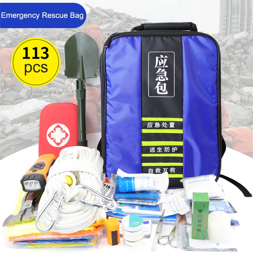 

Family Emergency Supplies Reserve Kit Rescue Kit Disaster Prevention And Escape Strategy Earthquake Outdoor Camping Survival Kit