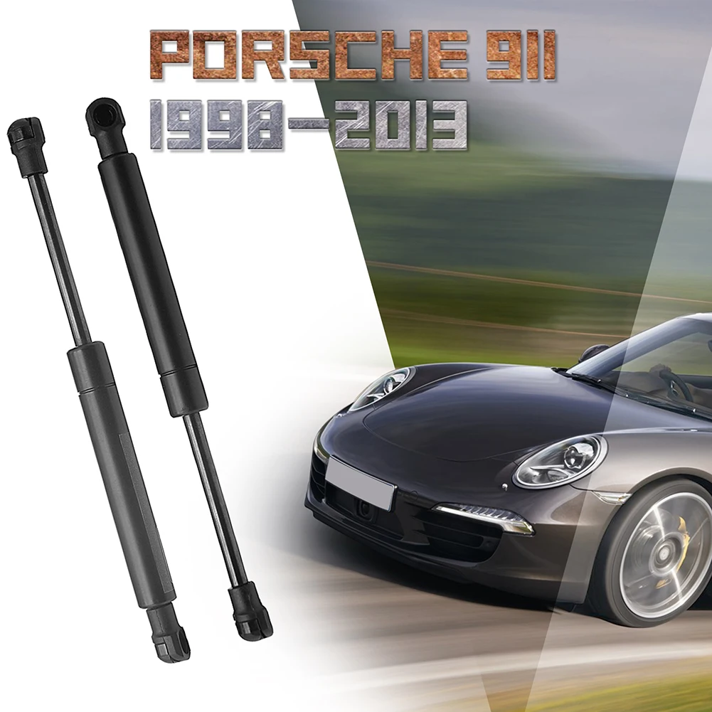 

2pcs Car Front Bonnet Hood Gas Lift Support Shock Struts Black For Porsche 911 1998-2013 Interior Accessories