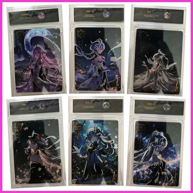 

Anime Goddess Story Toys for boys Rare EX Refraction Collectible Card Yae Miko Ganyu Ningguang Hu Tao Nahida Miku Birthday Gift