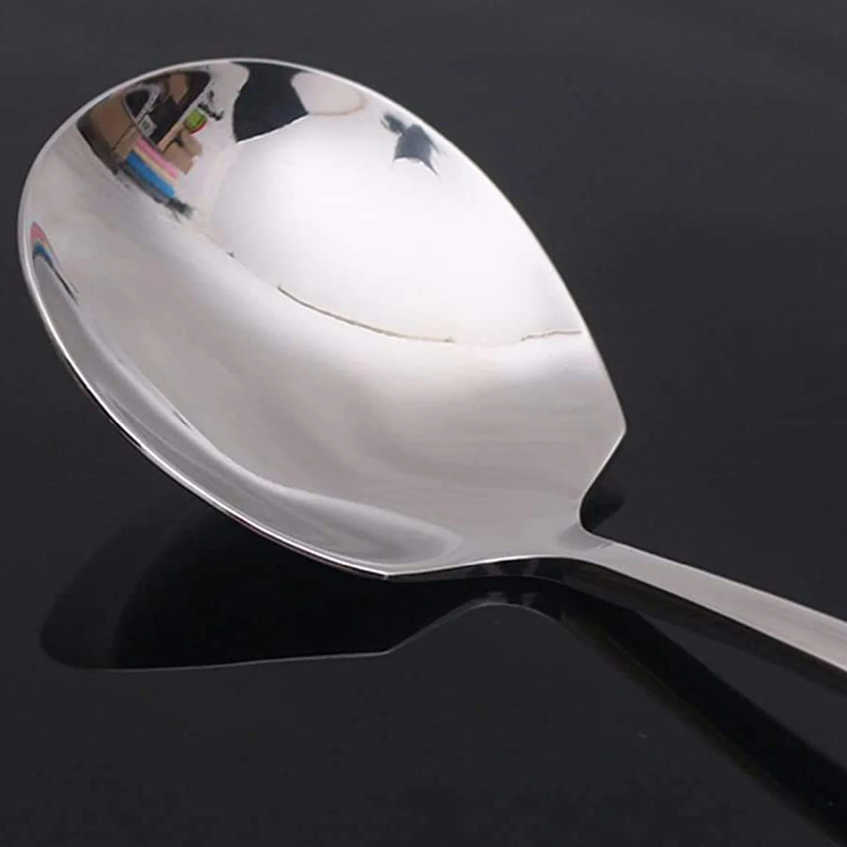 

WORTHOWN-8X Large Serving Spoon, Stainless Steel Large Serving Spoon,Mirror Finish For Elegant Buffet Banquet Party Holiday