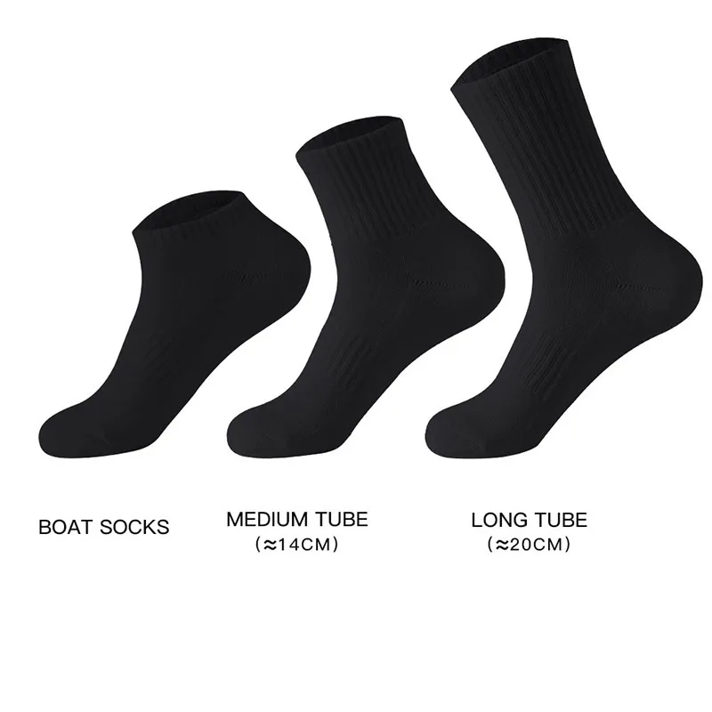 2 Pairs High Quality Business Socks Autumn Winter Thickened Odorproof Wear-resistant Comfortable Sports Black White Sports Socks