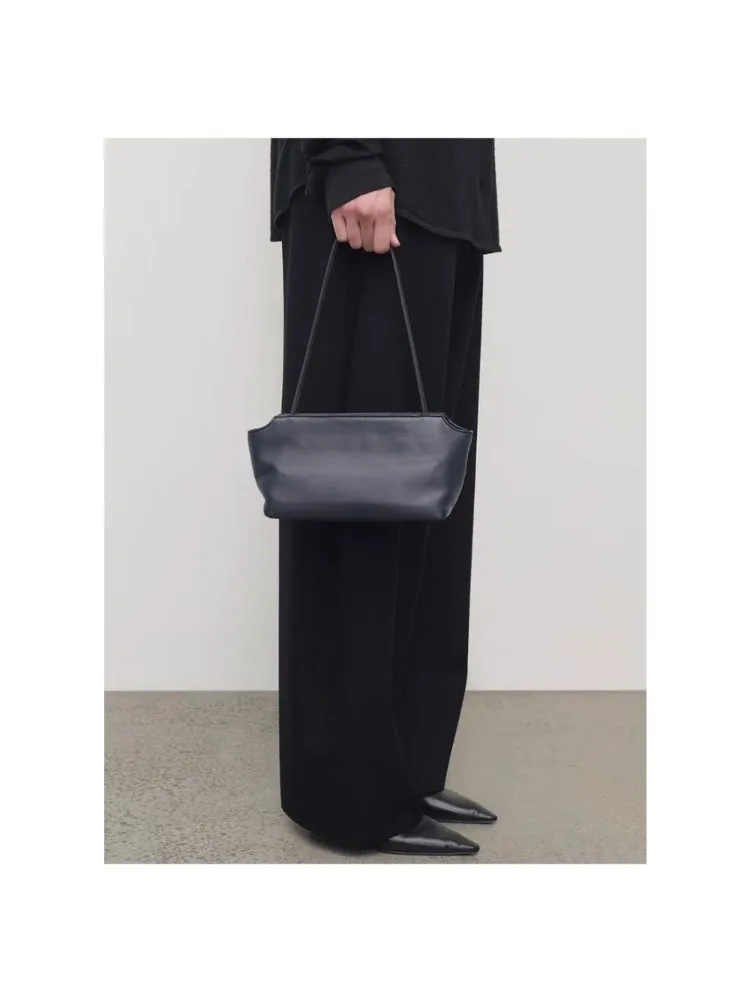 Binnen en buiten van lamsvleesleer Minimalistische schoudertas Veelzijdige draagtas Unieke textuur Onderarmtas Losse casual mode Praktisch - afbeelding 2