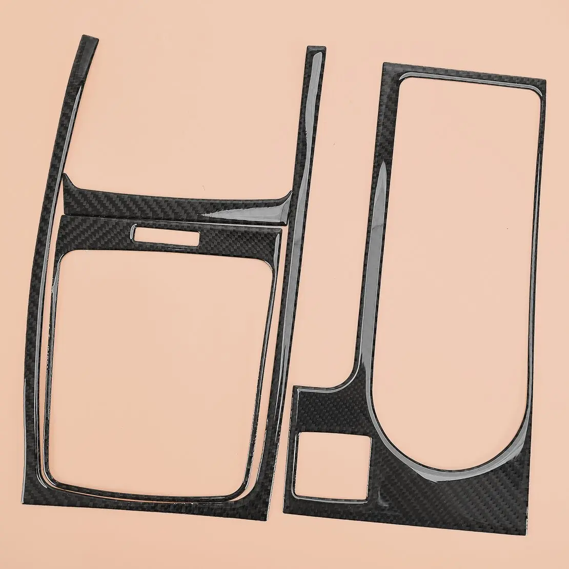 

Car Center Console Gear Shift Water Cup Panel Cover Trim Sticker Black Carbon Fiber Fit for Subaru WRX Saloon 2015-2021 LHD