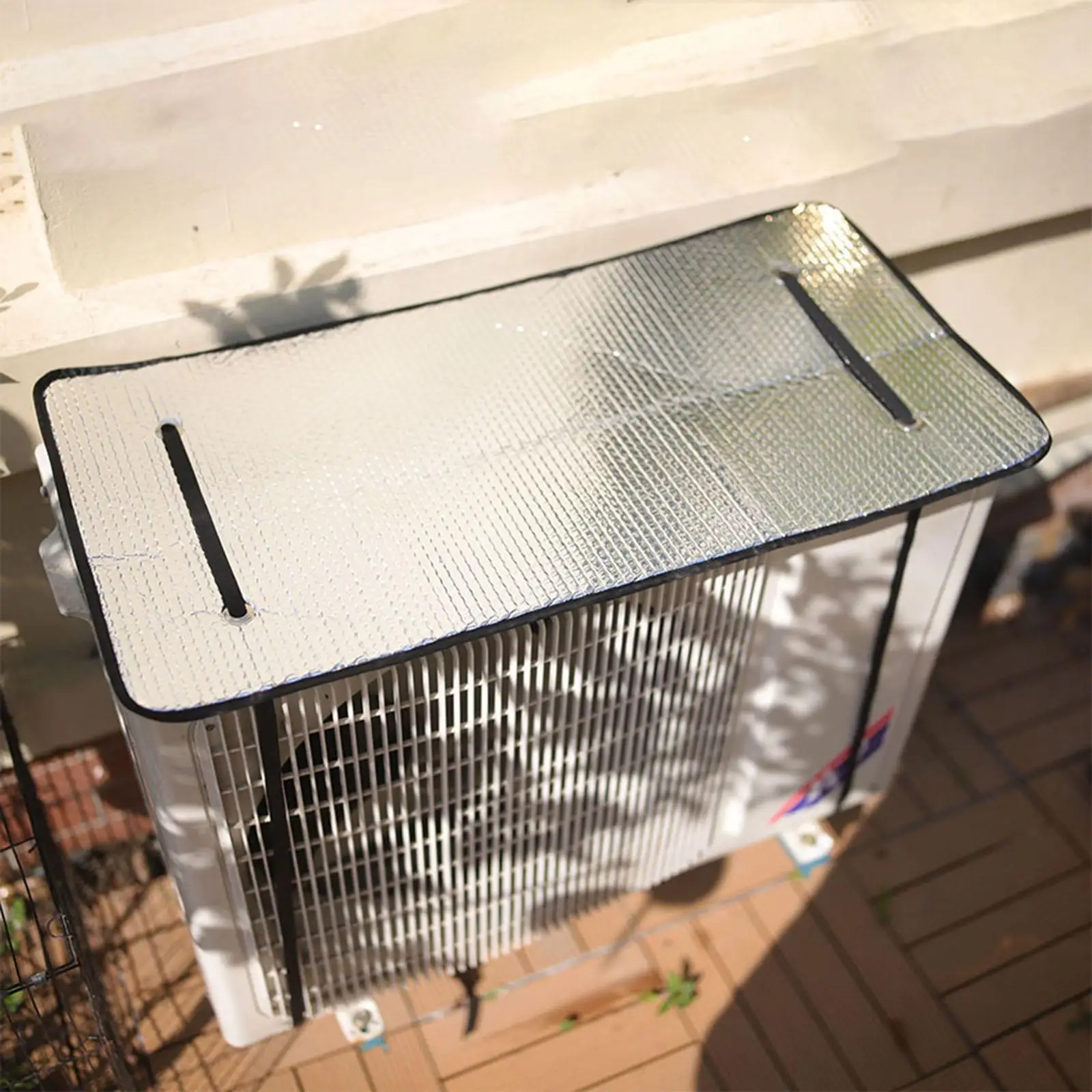 Waterproof Air Conditioning Cover Aluminum Film Reflective Sunshade Rain Protection Outdoor Unit Shield for Summer Use