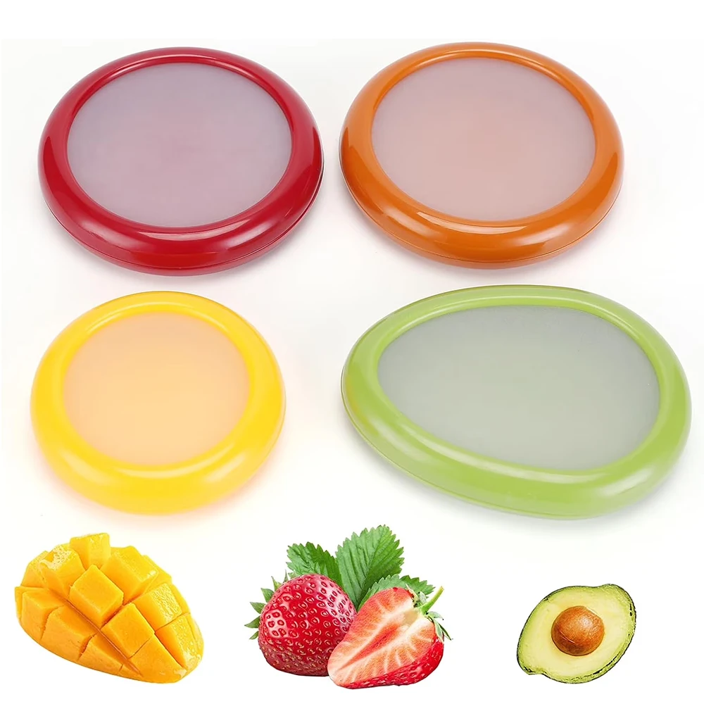 Caixa Hermética com Tampa de Silicone para Armazenar Frutas, Legumes e Sobras na Cozinha