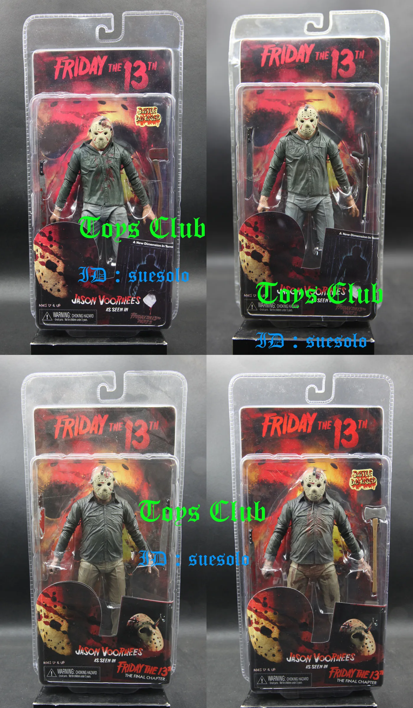 

NECA Black Friday Jason Part 3 and 4 Original War Damage Edition Package Gift Items for Friend Party Anime Toys Surprise