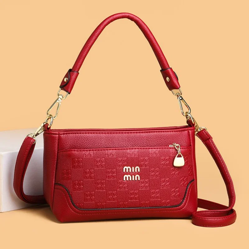 

Элегантная полированная новинка 2025 года, женская роскошная брендовая кожаная сумка на плечо, известный дизайнер, популярная элегантная повседневная сумка ​