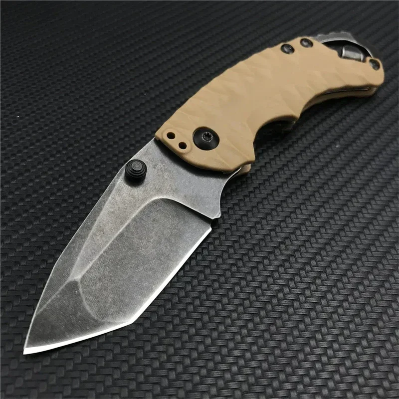 Shuffle II 8750 Manual Mini Folding Hunting Knife Blackwash Tanto Plain Edge 8Cr13Mov Blade Wilderness Tactical Survival Knives