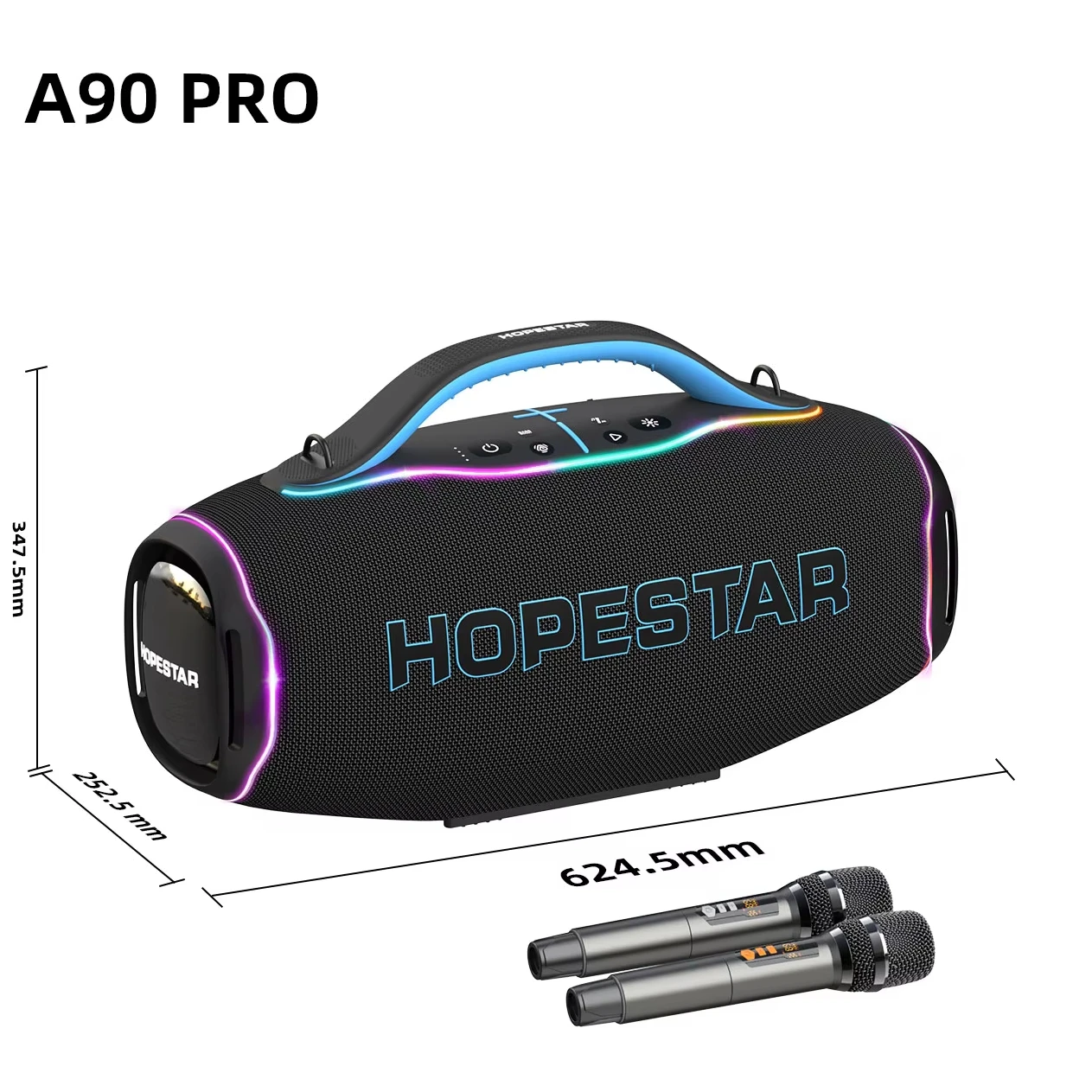 FACTORY HOPESTAR A90PRO 700W 36000mAh Battery High Quality for Portable Speaker Party RGB Lighting Effect Karaoke  2 Microphone