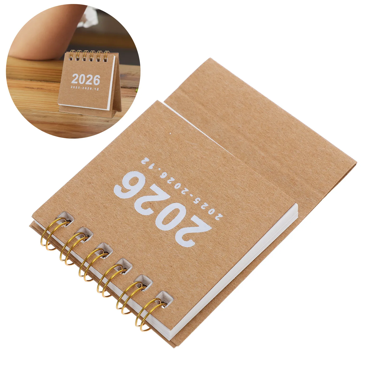 

2026 Mini Desk Calendar Tear Off Pages Portable Lightweight Small Desktop Calendar for Daily Planning Office Home Decor