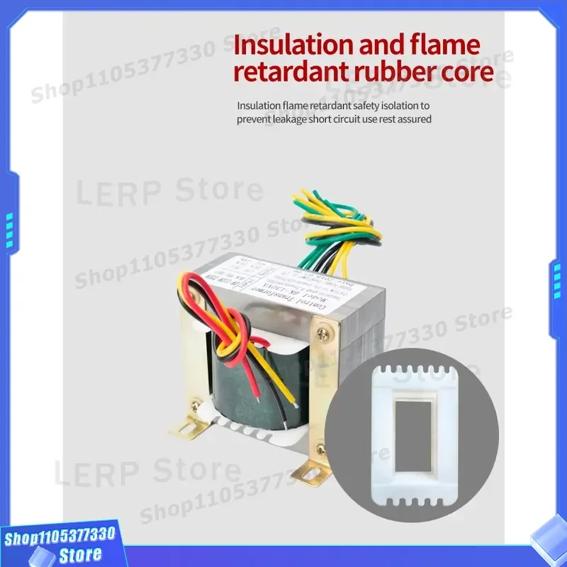 EI Core Single Phase Step Down Transformer 220V to 50V 24V 12V High Precision AC Power Control Unit CE RoHS Certified for