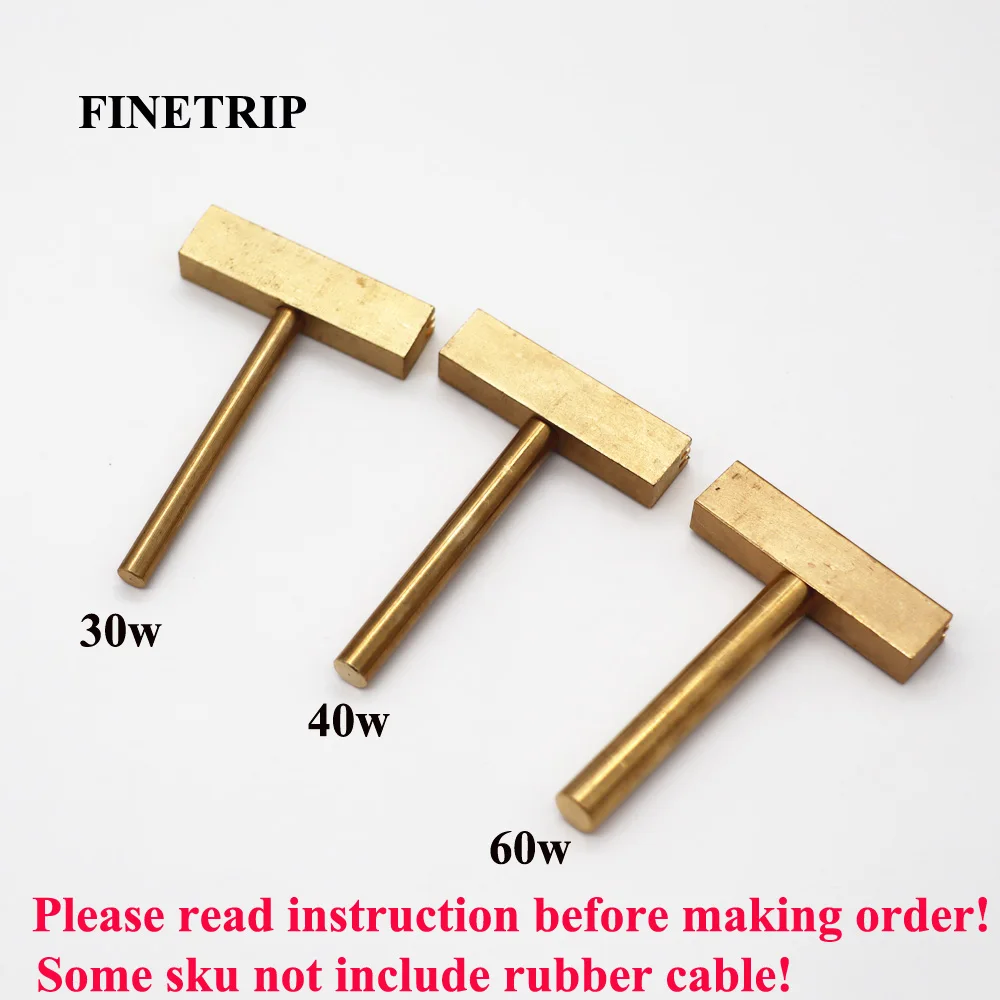 FINETRIP 30w 60w 40W Soldering Iron T tip T-head,Copper T-Tips Or Rubber Cable Hot Press for LCD Screen pixel Flex Cable Repair