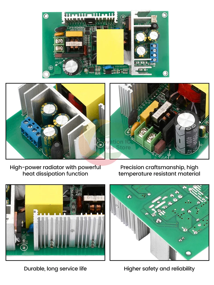AC110-265V до 24V 8A AC-DC понижающий модуль 8A 198W понижающий трансформатор защита от перегрузки, модуль импульсного источника питания