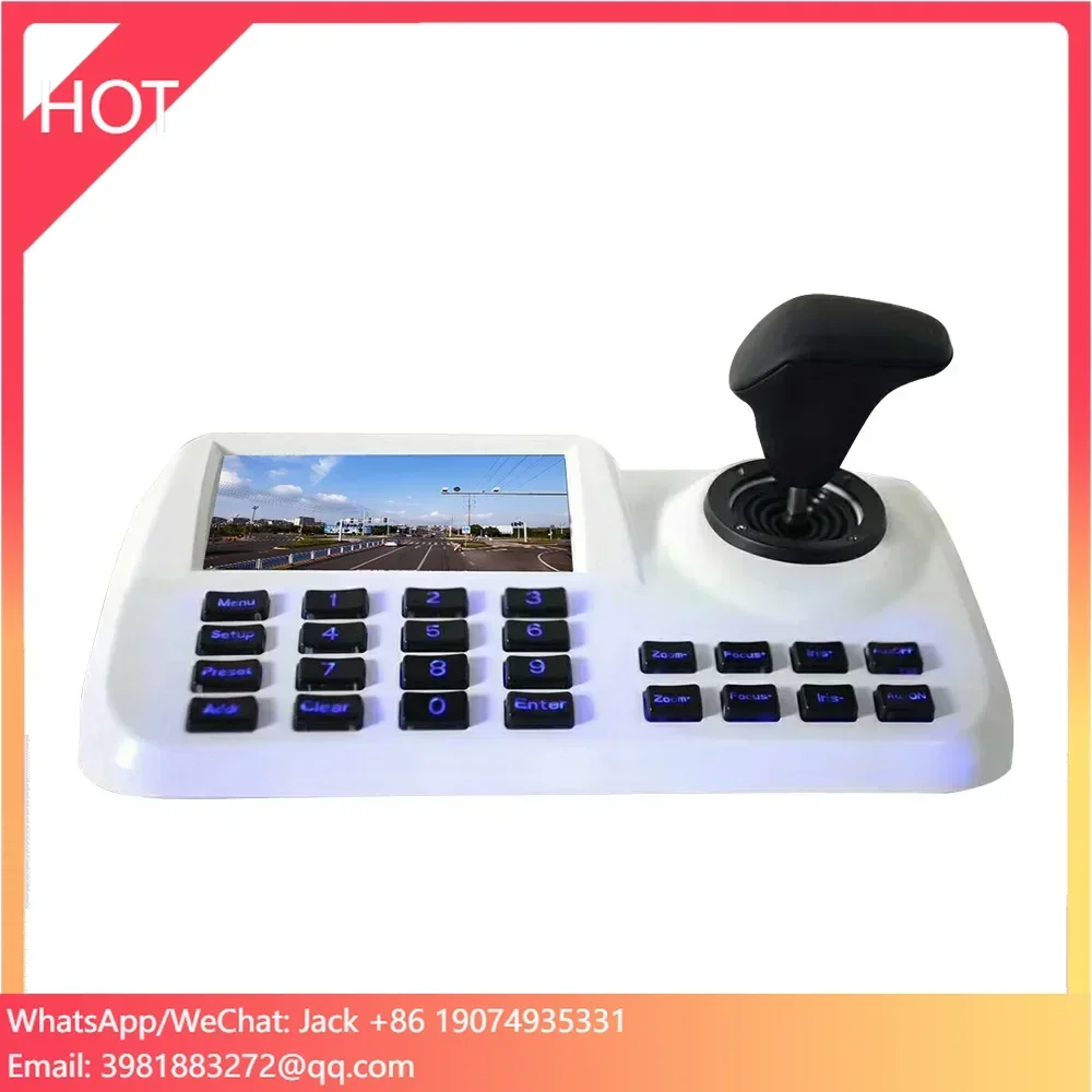 

3D Joystick Network Keyboard Controller With 5.0'' HD LCD Screen Display For IP PTZ CCTV Camera