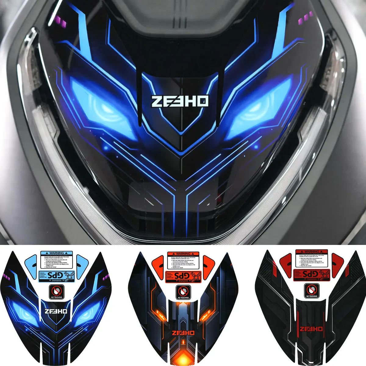 

For CFMOTO ZEEHO AE4i PRO MAX Front Fairing Stickers Head Front Lip Vinyl Decal Electric Motorcycle Accessories Para Moto SET