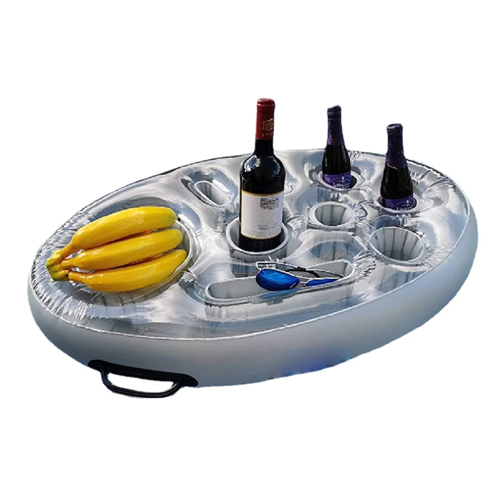 

Inflatable Floating Drink Holder, Beer, Juice Can, Cup Tray, Beverage, Salad, Fruit, Swimming, Beach Pool, Party Supply