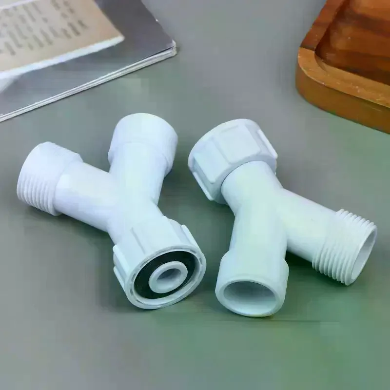 1/2/3Pcs Dishwasher Washing Machine Y Tee Connector Adapter Double Inlet Junction Split Pipe Connection Three-Way Adapter