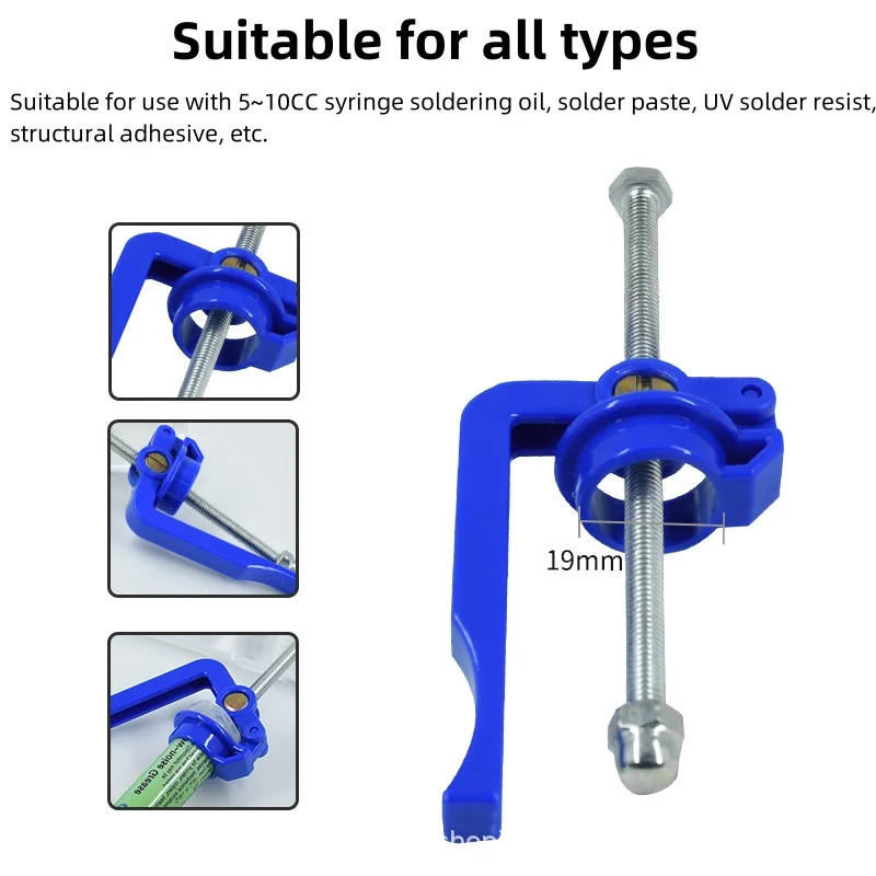 

Manual Solder Paste Flux Dispenser Booster Welding Oil UV Glue Flux Adhesive Manual Syringe Plunger Dispenser Propulsion Tools