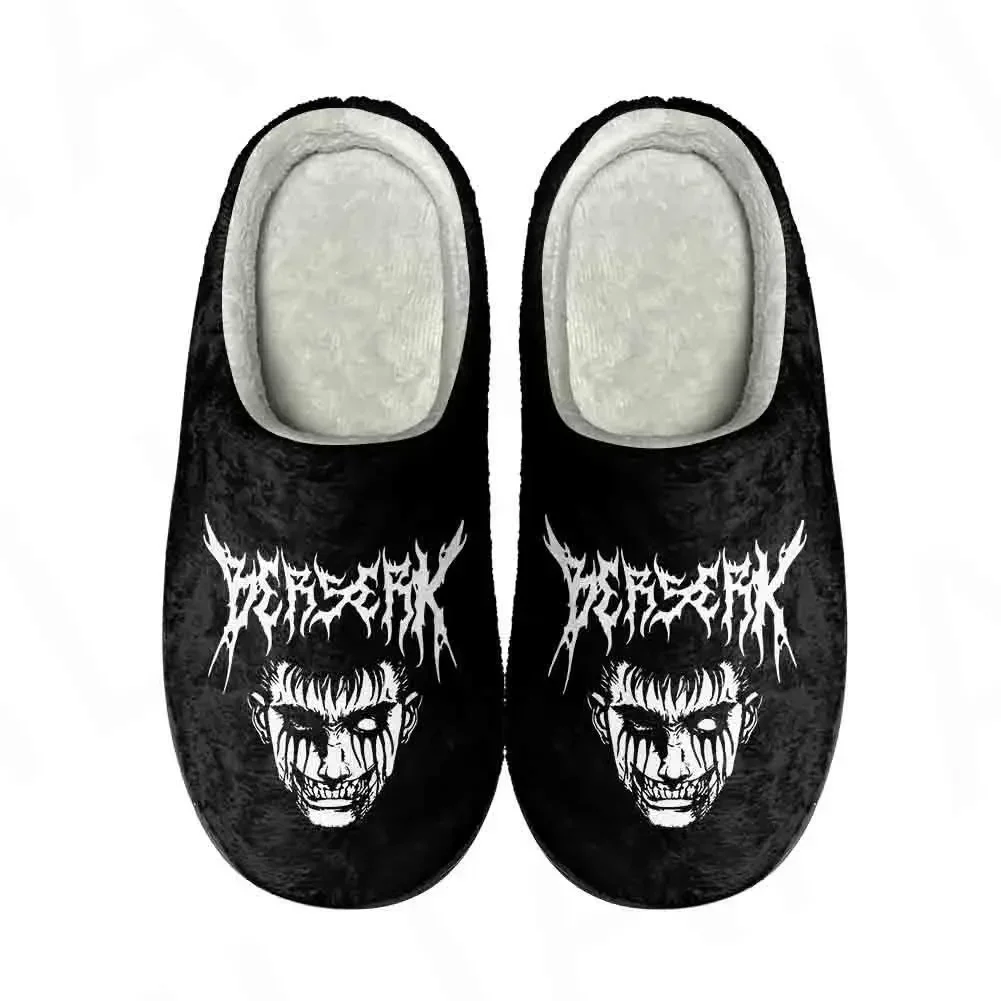 

Berserk Guts Home Cotton Custom Slippers High Quality Mens Womens Teenager Plush Fashion Casual Keep Warm Shoes Thermal Slipper