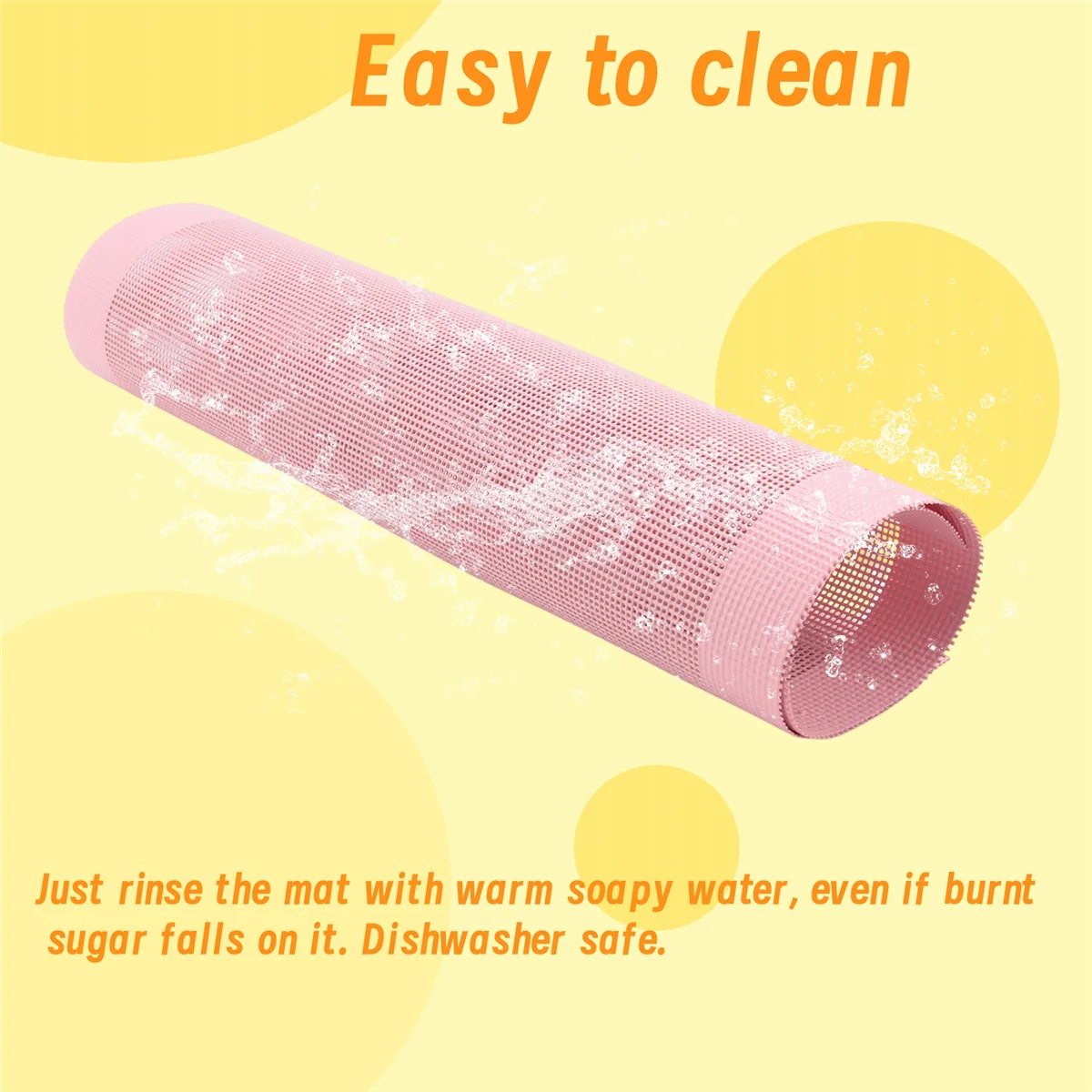 X11AA Perforated Baking Mats,2PCS Pink Silicone Mat for Half Sheet,Non-Stick Reusable Oven Liners for Making Bread/Pastry