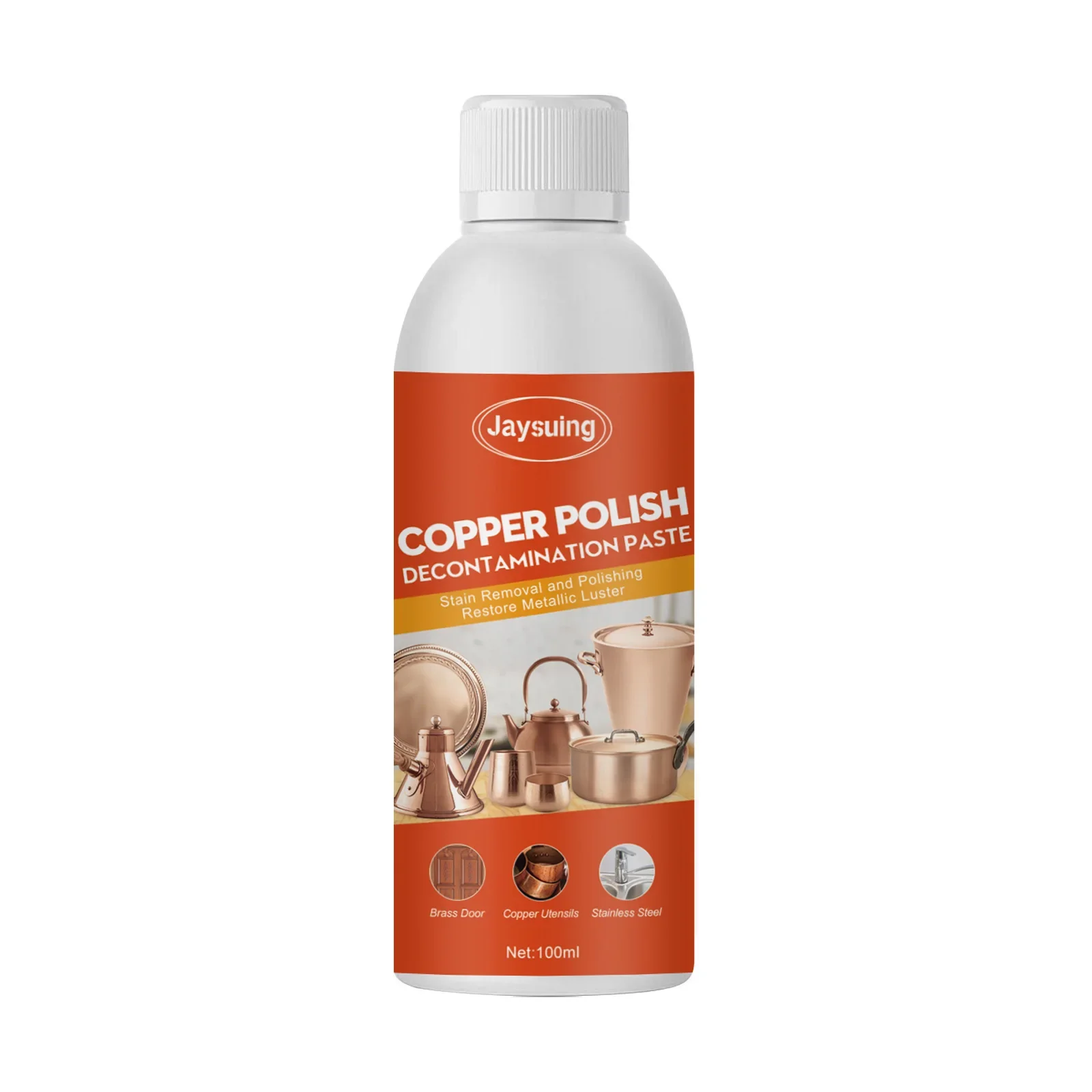 Copper Cleaner Rust Tarnish Remover Metal Stain Clean Kitchen Copperware Brassware Cleaner Copper Polish Decontamination Paste