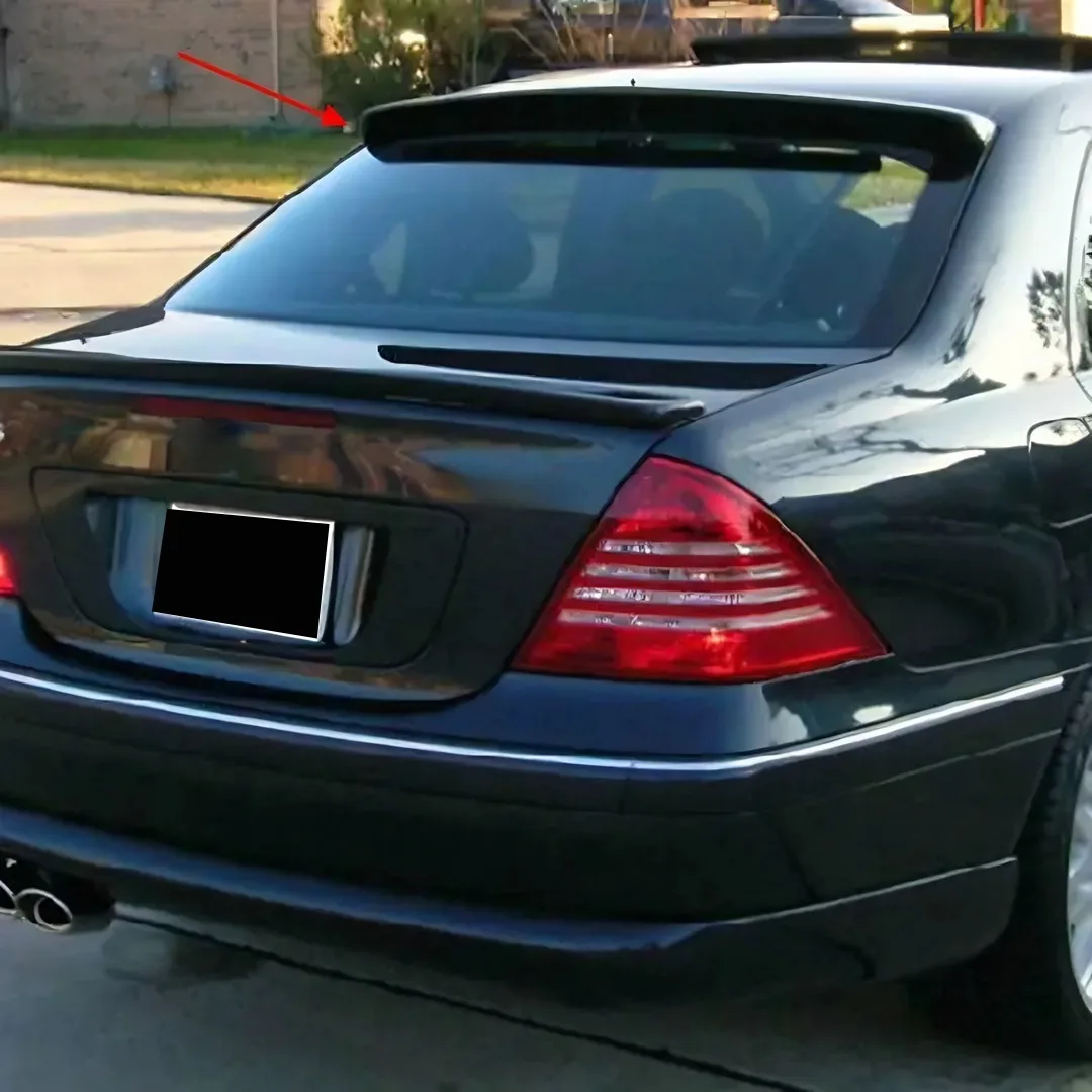 Für Mercedes Benz C-Klasse W203 C180 200 2001-2006 Sport Heckflügel Dachspoiler Nachrüstung BTail Auto-Tuning Zubehör Karosserie-Kit Verkleidung