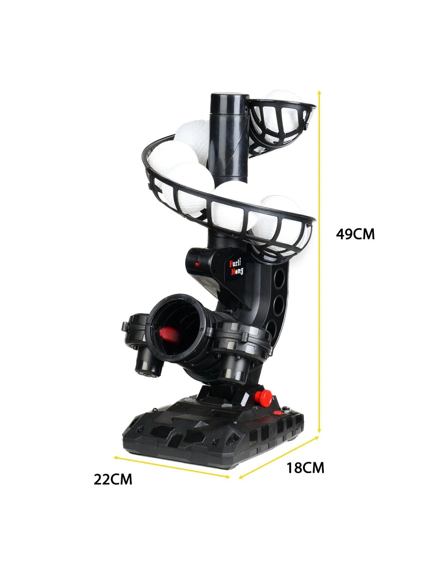 Furlihong 388BH Baseball Pitching Machine Ball Launcher Practice Hitting Varied Balls Automatic Launcher