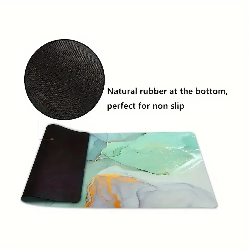 Light Green Marble Pattern Large Gaming Mouse Pad Computer HD Keyboard Mouse Pad Desk Pad