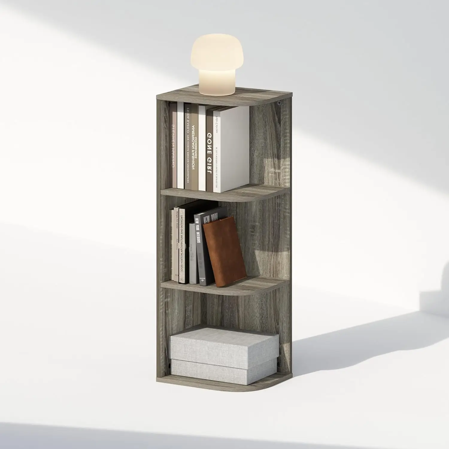 Reed Corner Shelf, 3-Tier Corner Bookshelf, Book Shelf, Corner Shelves, Storage Rack, for Organization and Storage, Home Offi